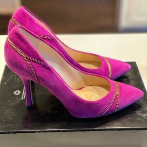 Enzo Anciolini Pink Velvet Heels
